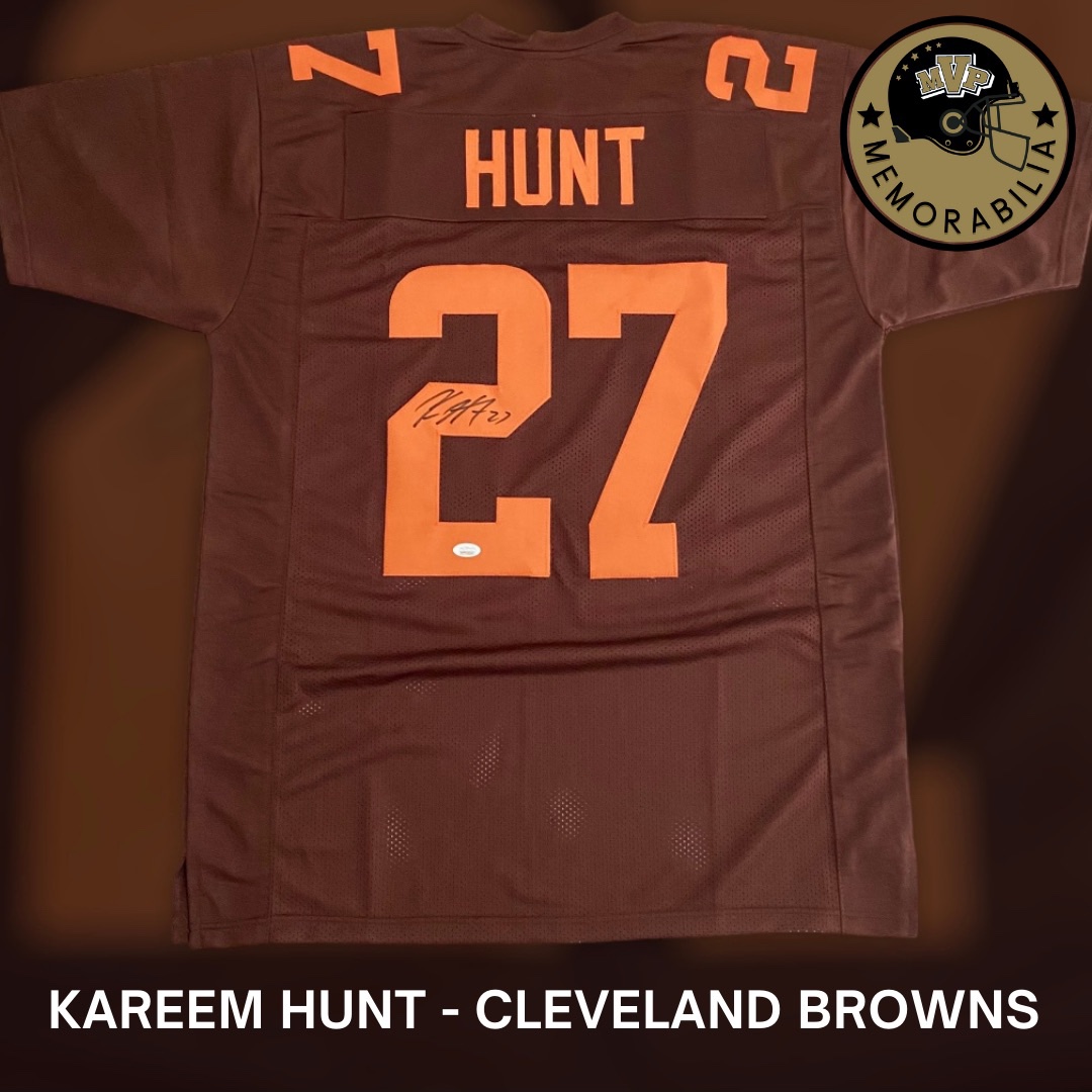 Kareem Hunt Signed Cleveland Browns Custom Jersey JSA Witness COA at  's Sports Collectibles Store