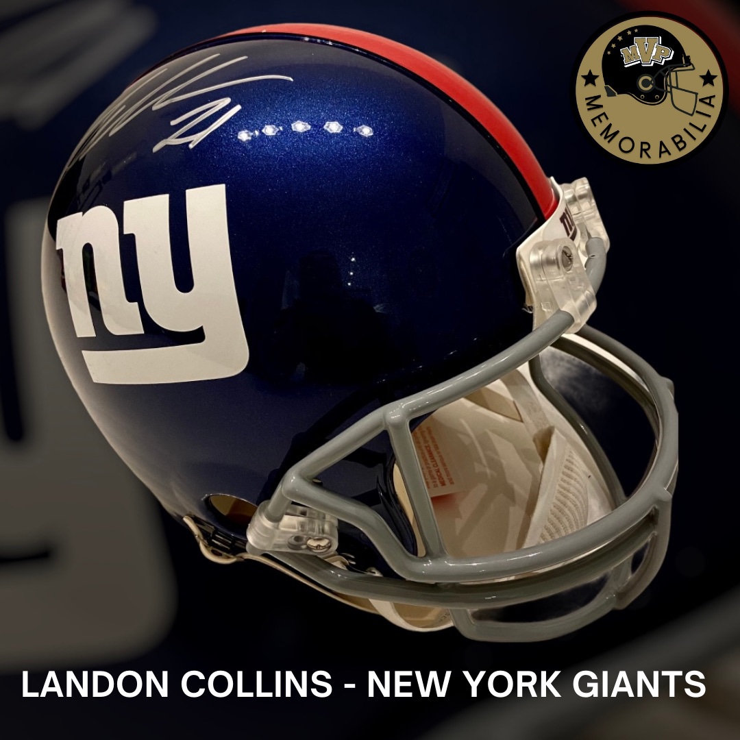 Landon Collins New York Giants Autographed Riddell Chrome Alternate Speed  Authentic Helmet