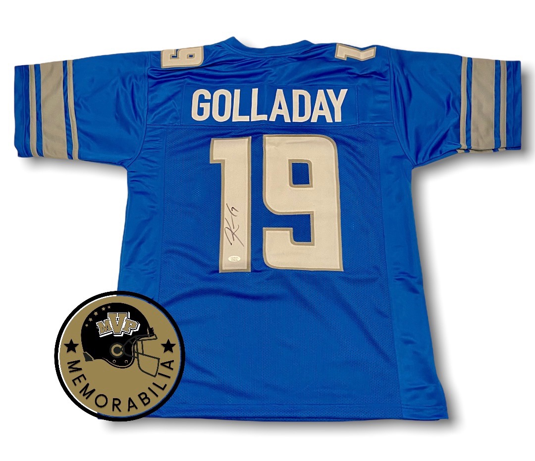 Kenny Golladay Autographed Signed Blue Custom Stitched Pro Style Football  Jersey #19- JSA Witnessed