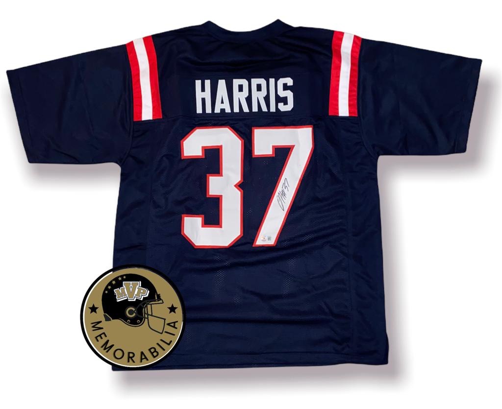 Damien Harris Signed Patriots Jersey (Beckett) New England's #1  Running Back