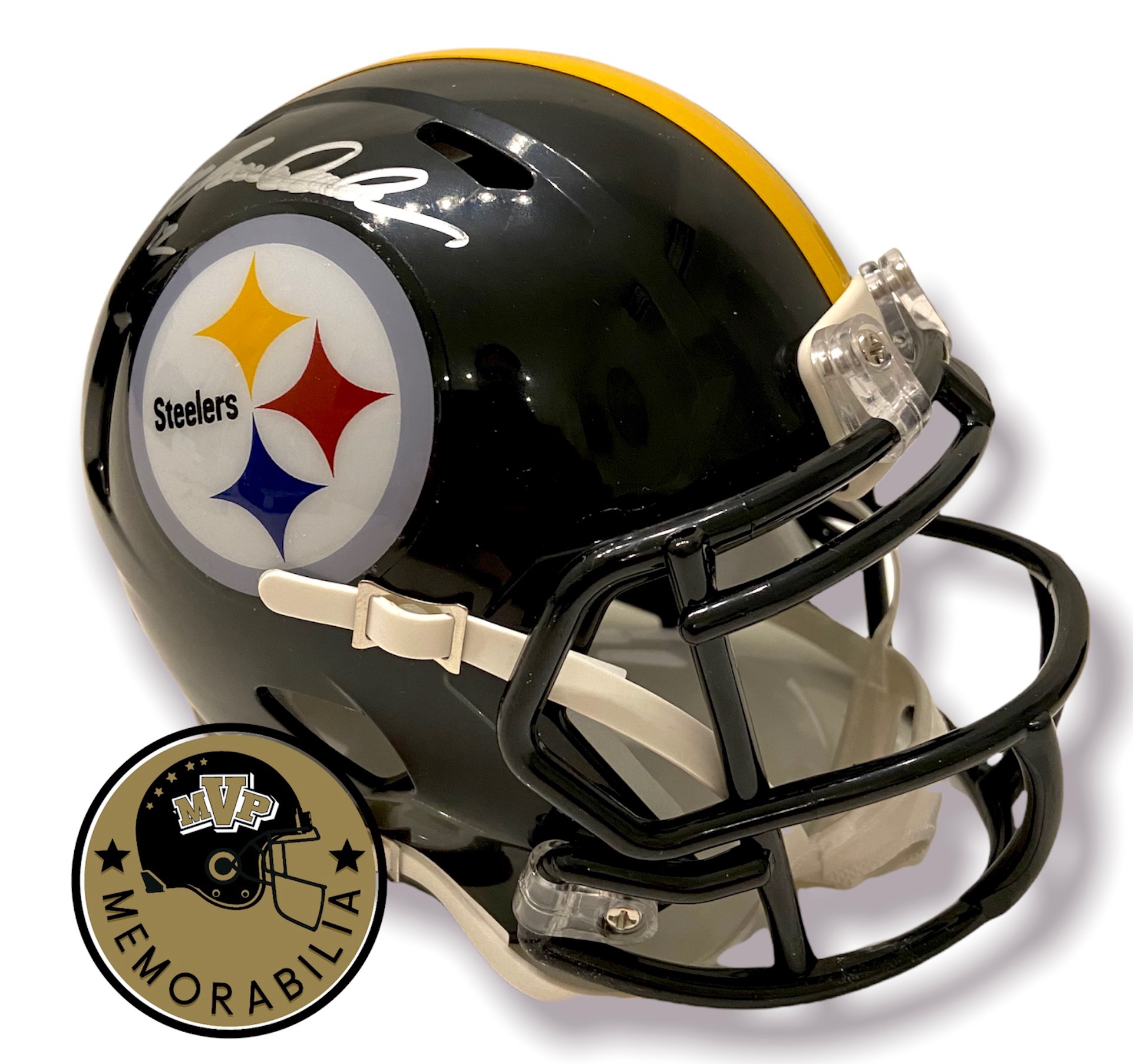 TERRY BRADSHAW SIGNED PITTSBURGH STEELERS MINI HELMET BECKETT CERTIFIED